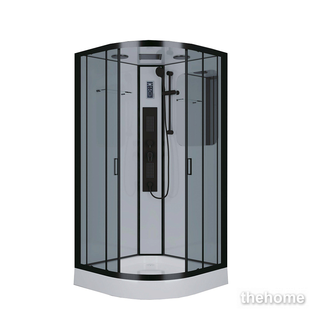Душевая кабина Niagara Premium NG-6901-01G BLACK 90х90х210 стекло тонированное - TheHome