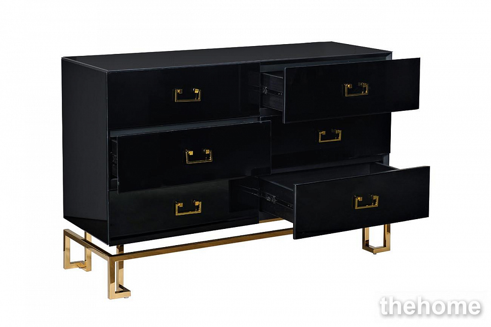 KFG057 Комод черный 6 ящиков 120*42*82см Garda Decor - 3