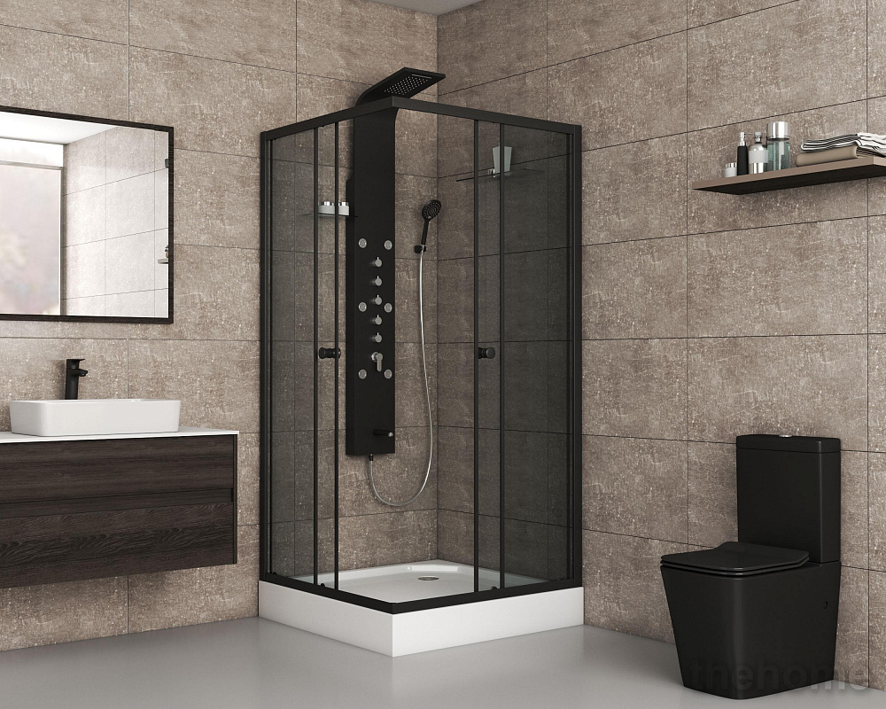 Душевой уголок Niagara Eco NG-009-14QT 90х90х195 стекло тонированное - 2