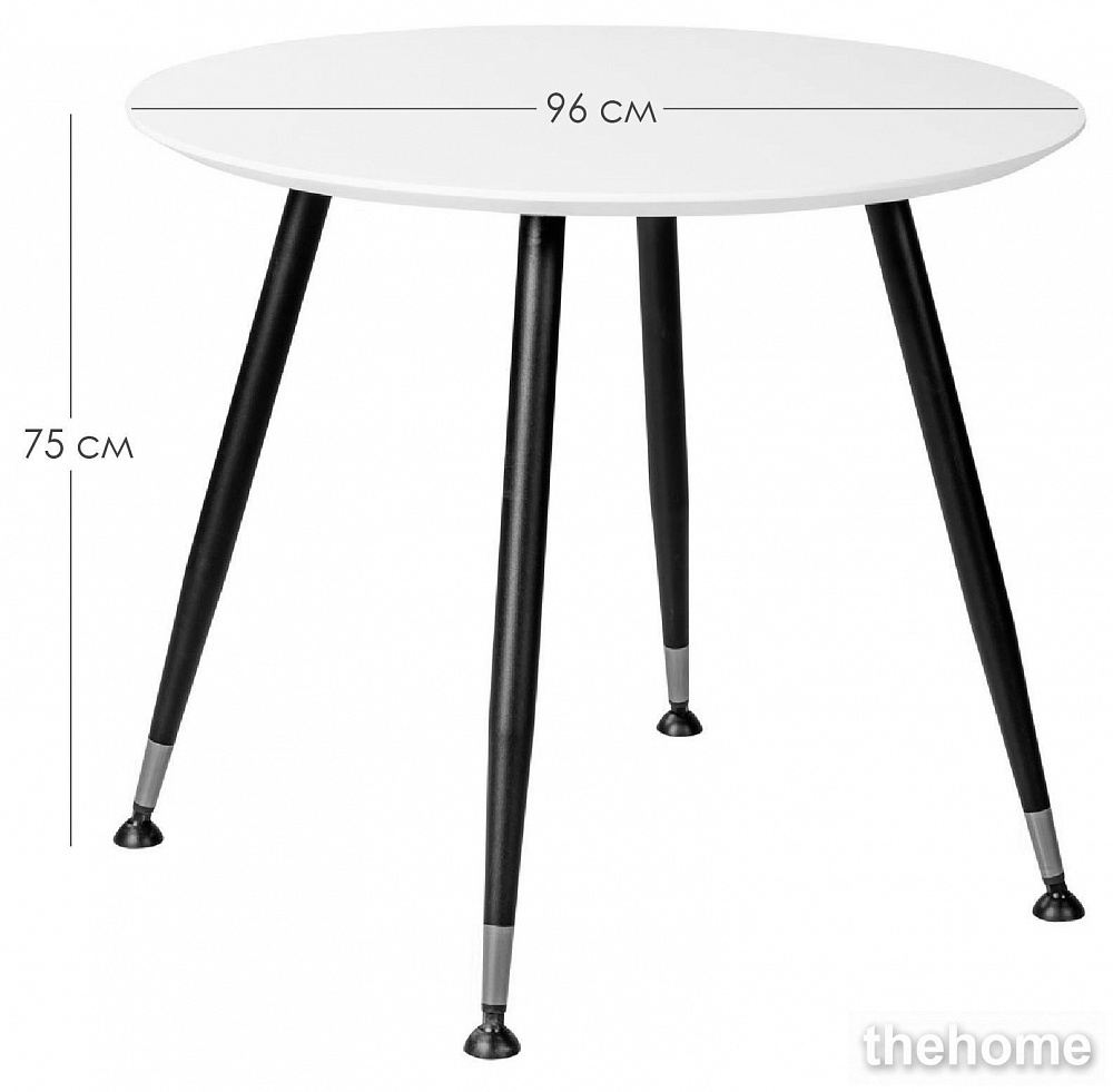 Стол R-Home Месси d960 Белый со скосом - 2
