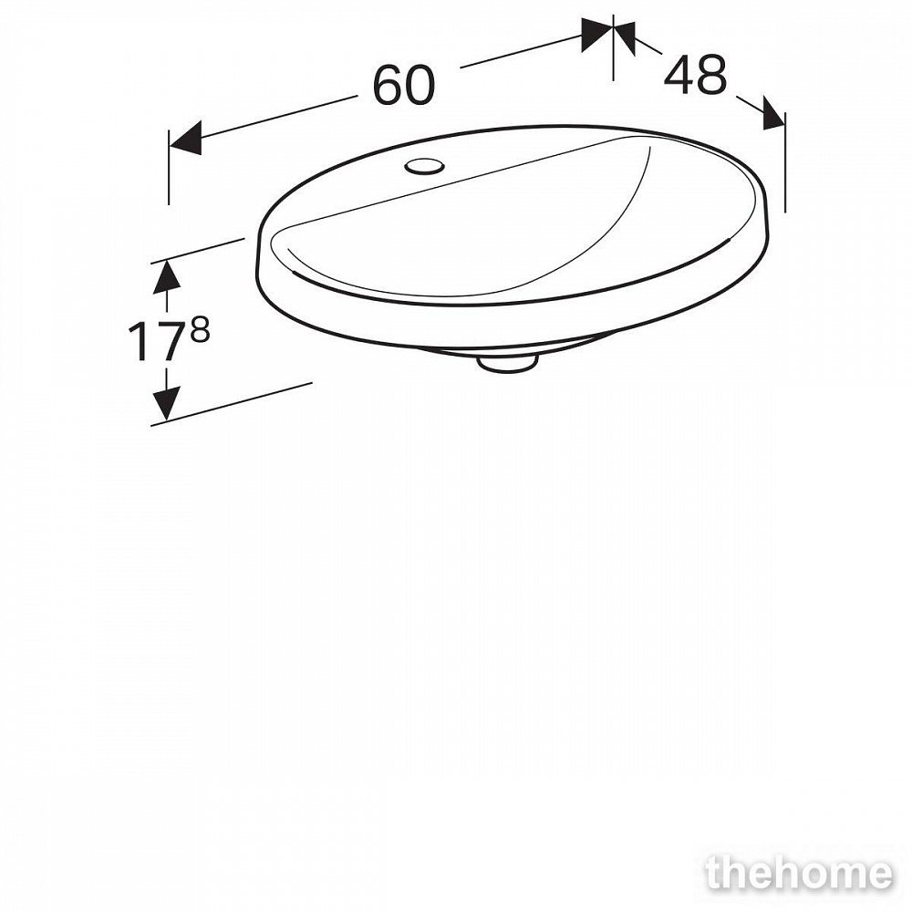 Раковина Geberit Variform 60см 500.726.01.2 белая - 7