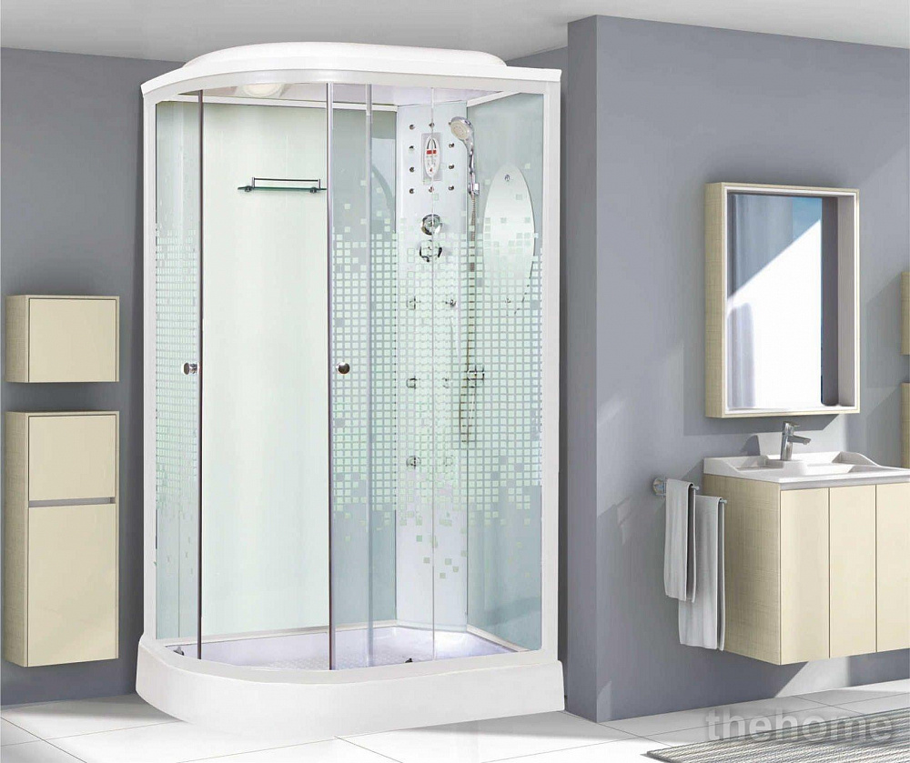 Душевая кабина Niagara Premium NG-303-01RN 120x80x220 правая с гидромассажем стекло мозаика - TheHome