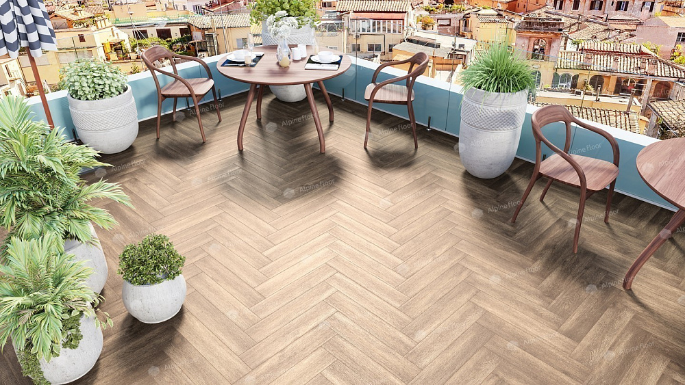 Каменно-полимерная плитка Alpine Floor Parquet Light МАКАДАМИЯ ЕСО 13-10 - TheHome