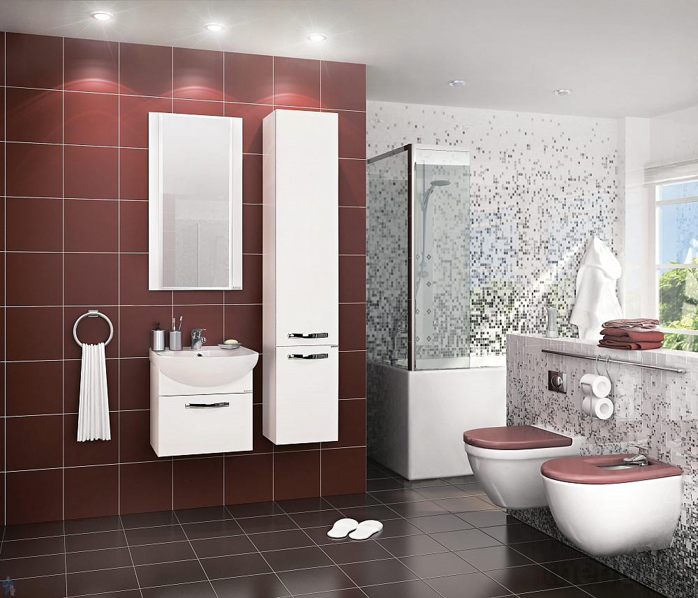 Зеркало Aquaton Ария 50 белое - 3
