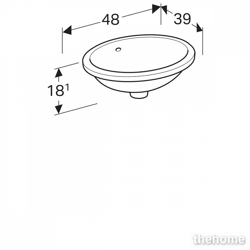 Раковина Geberit Variform 48см 500.748.01.2 белая - 7
