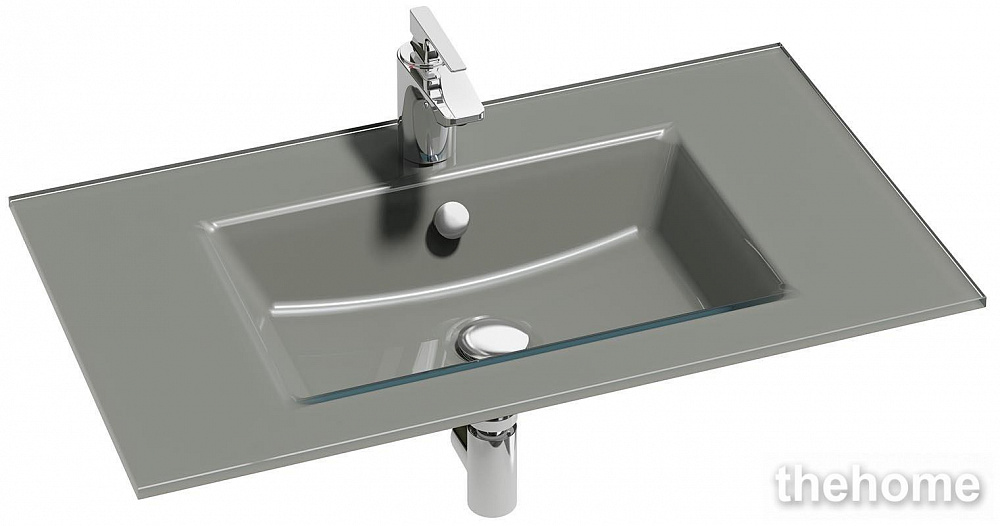 Раковина стеклянная Jacob Delafon Vox EB2104-DD2 80 см серая глянцевая - TheHome