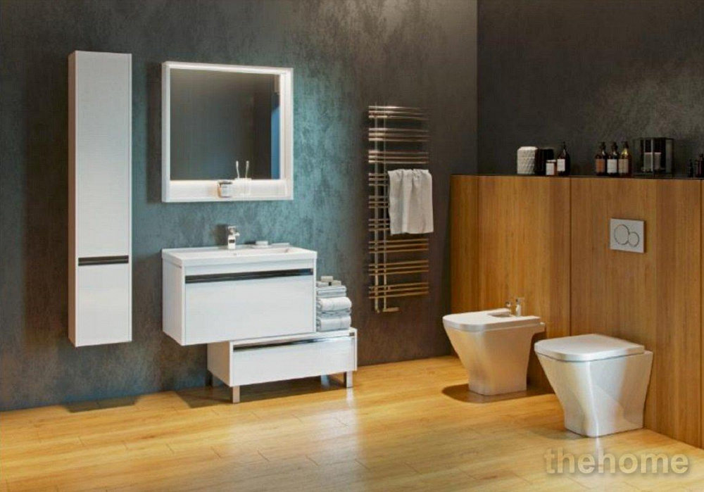 Тумба Aquaton Капри 1A231103KP010 80 см напольная, цвет белый глянцевый - 2