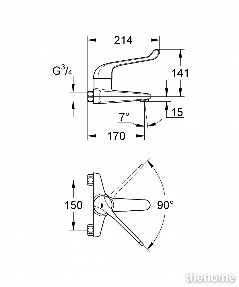 Смеситель Grohe Euroeco Special для раковины 32823000 хром - 2