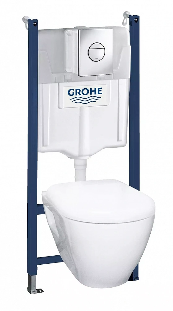 Инсталляция с унитазом и клавишей с сиденьем микролифт Grohe Solido Ceramic 38950000 - TheHome