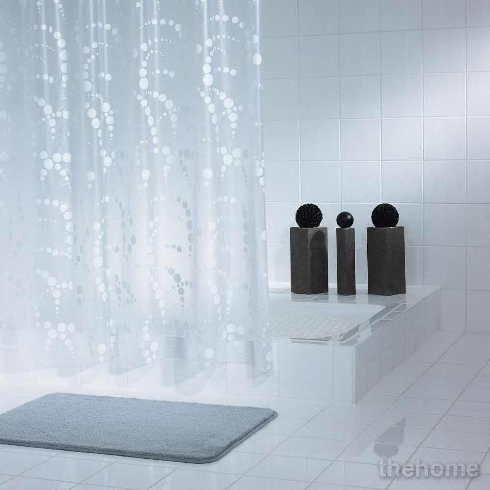 Штора для ванных комнат Ridder Dots белая - TheHome