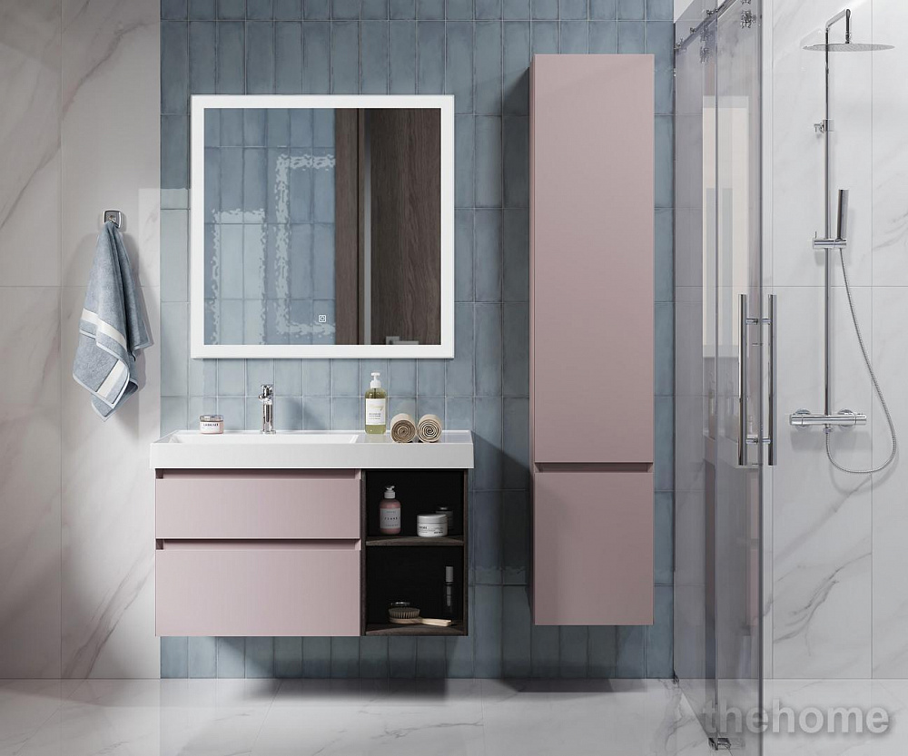 Шкаф-пенал Kerama Marazzi Cubo 35 см CU.165rh\MAL розовый - 3
