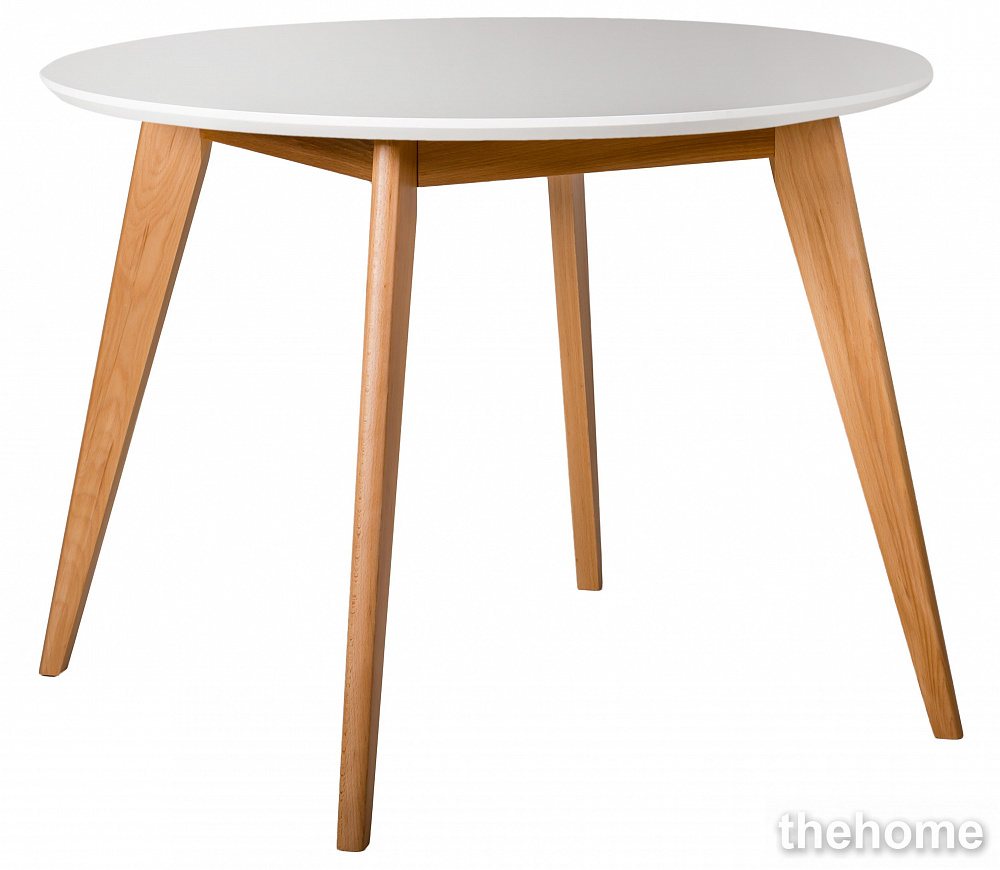 Стол R-Home Лунд круглый д.860 бук-белый - TheHome