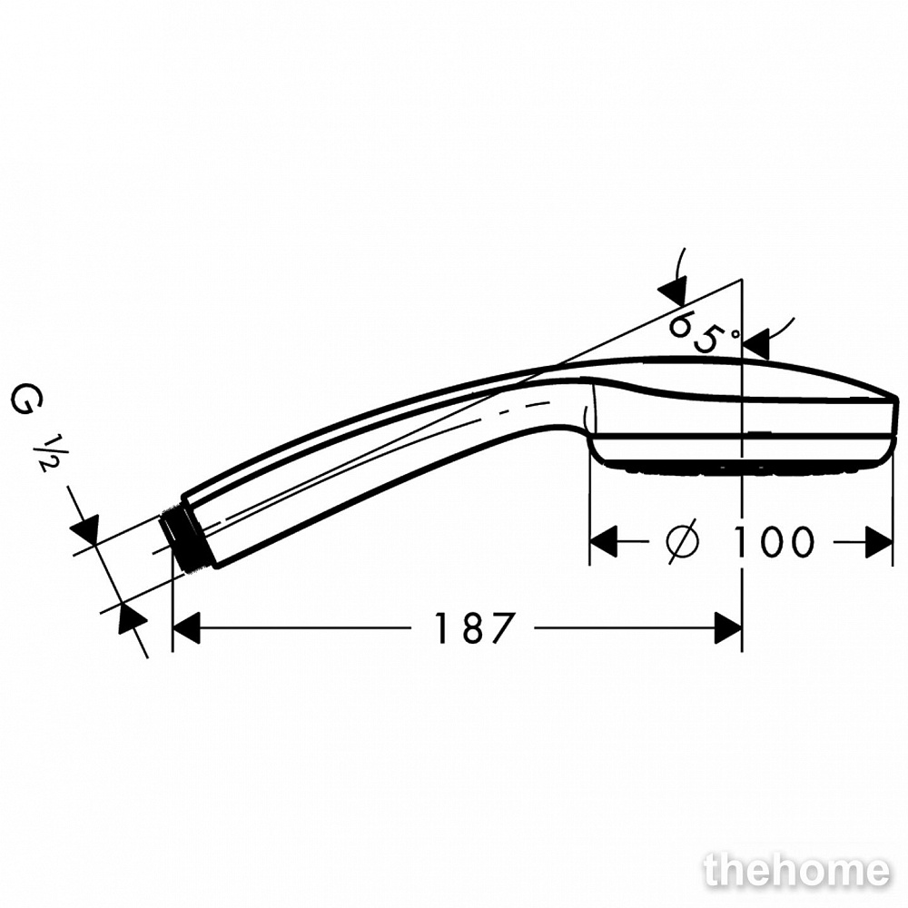 Душевая лейка Hansgrohe Croma 100 1jet EcoSmart 28583000, хром - 2