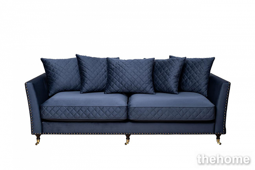 Диван Sorrento 220 трехмест., велюр т.синий Colt034 220*101*88см Garda Decor - TheHome
