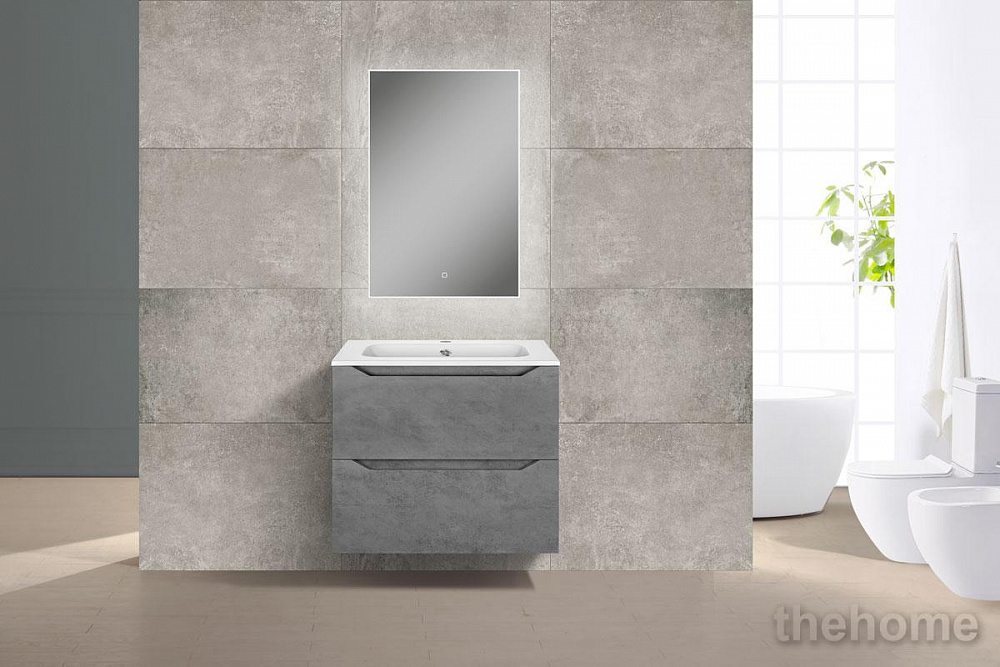 Тумба под раковину Vincea Norma 60 см подвесная, ящики soft close, Beton - 5