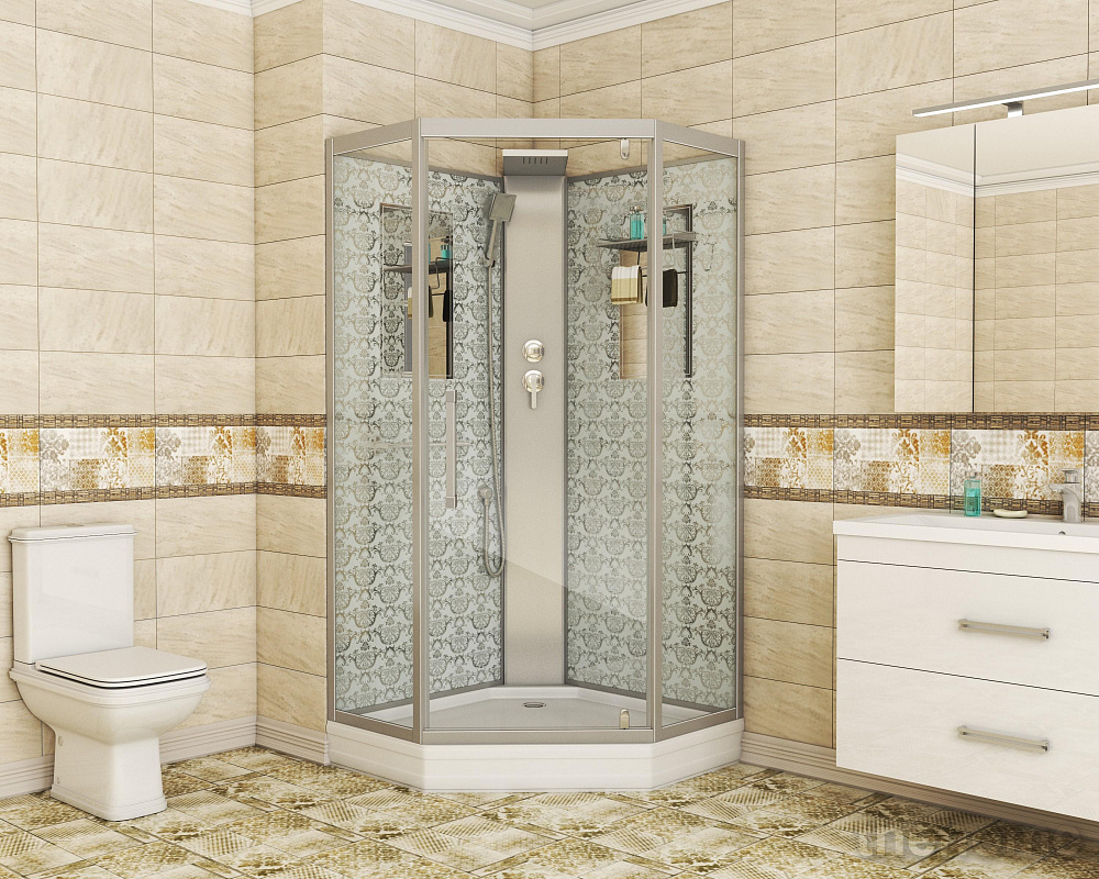 Душевая кабина Niagara Luxe NG-7799WBK 90х90х210 стекло прозрачное - 2