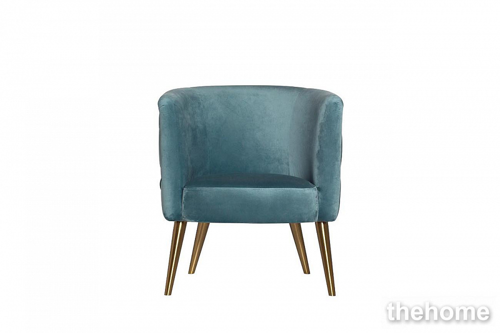 48MY-2533 TUR GLD Кресло велюр бирюзовый 73*67*77см мет.ножки Garda Decor - TheHome