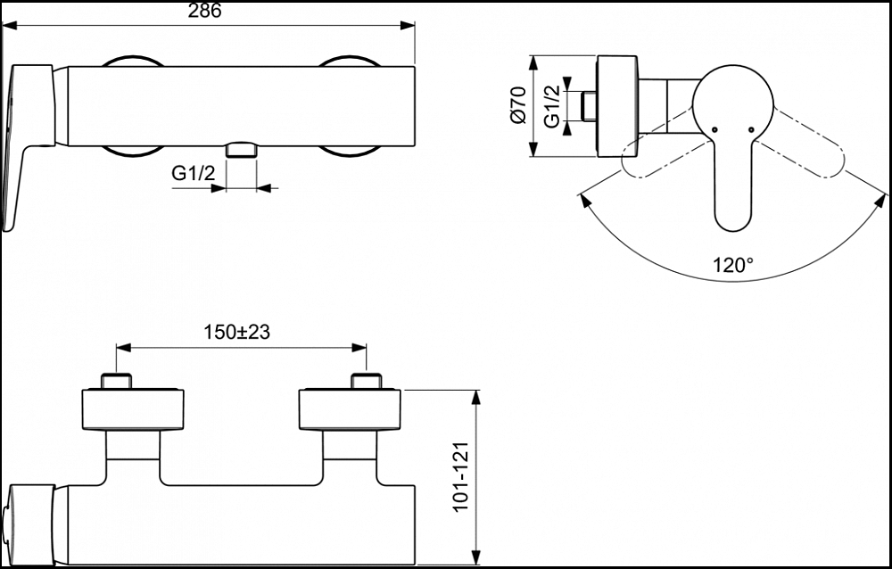 Смеситель Ideal Standard Connect Blue B9924AA для душа - 2