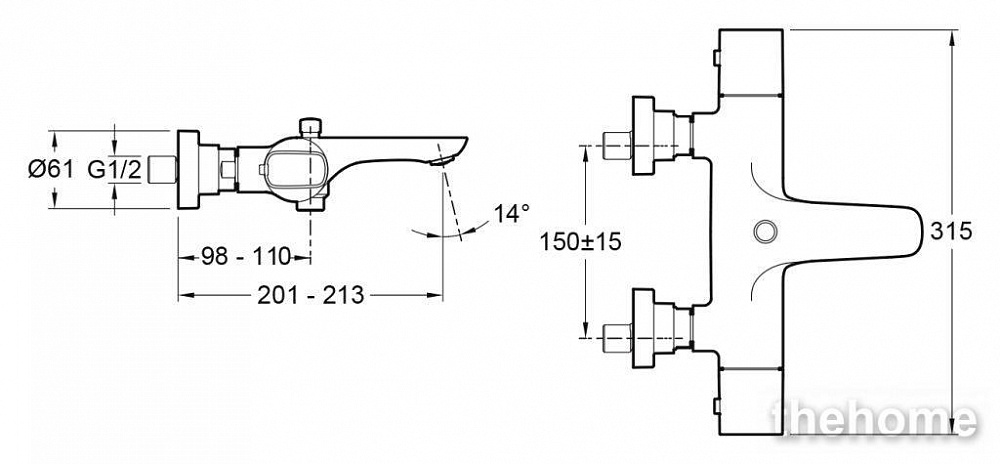 Термостат Jacob Delafon Aleo E72286-CP для ванны с душем - 3
