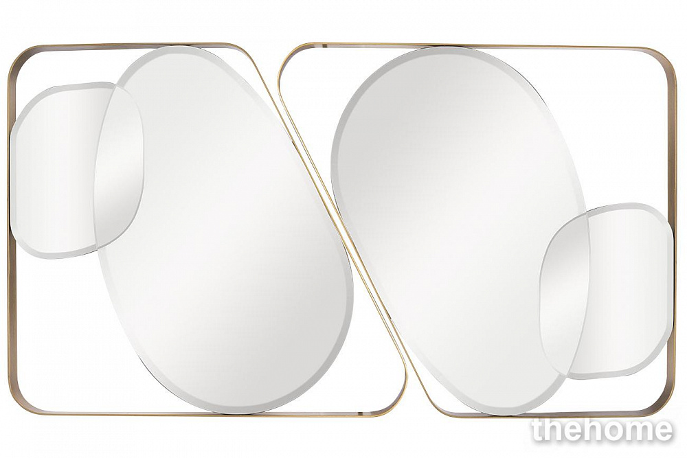 KFE1210 Зеркало в металлич. раме цвет золото  91*102см Garda Decor - 2