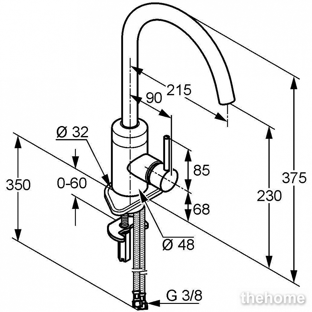 Смеситель Kludi Bozz DN 10 428030576 для кухни - 2