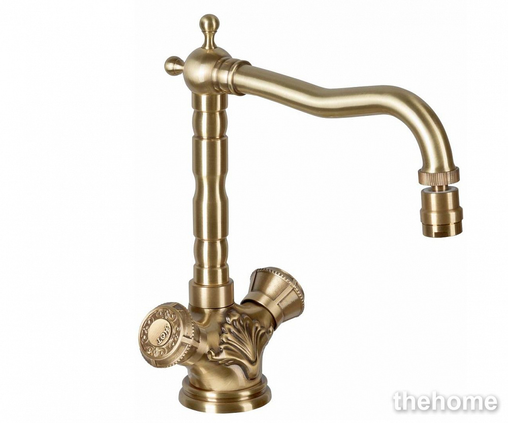 Смеситель кухонный с поворотным аэратором Bronze de Luxe ROYAL 10105K - TheHome