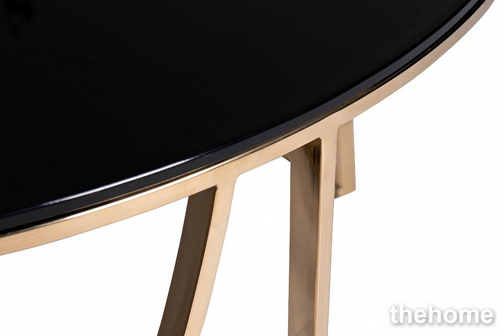 13RXCT3104-GOLD Стол журнальный стекло черн./золото d90*45см Garda Decor - 2