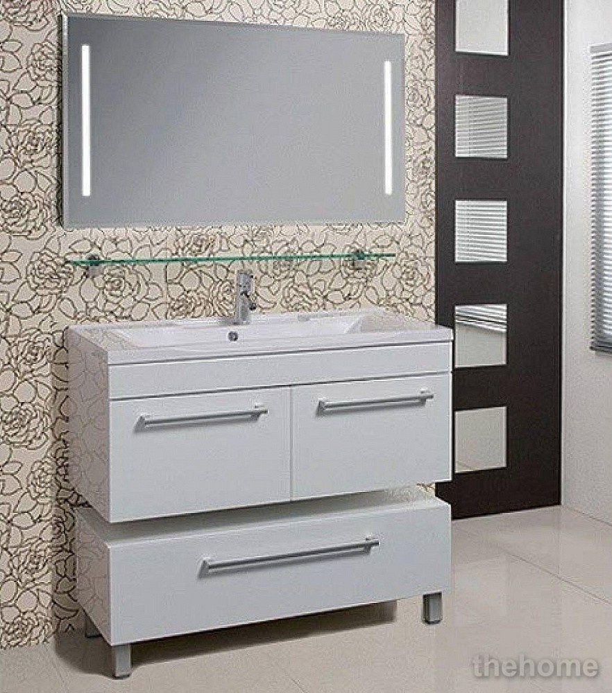 Тумба под раковину Aquaton Мадрид 120 М 2 ящика, белая - 3