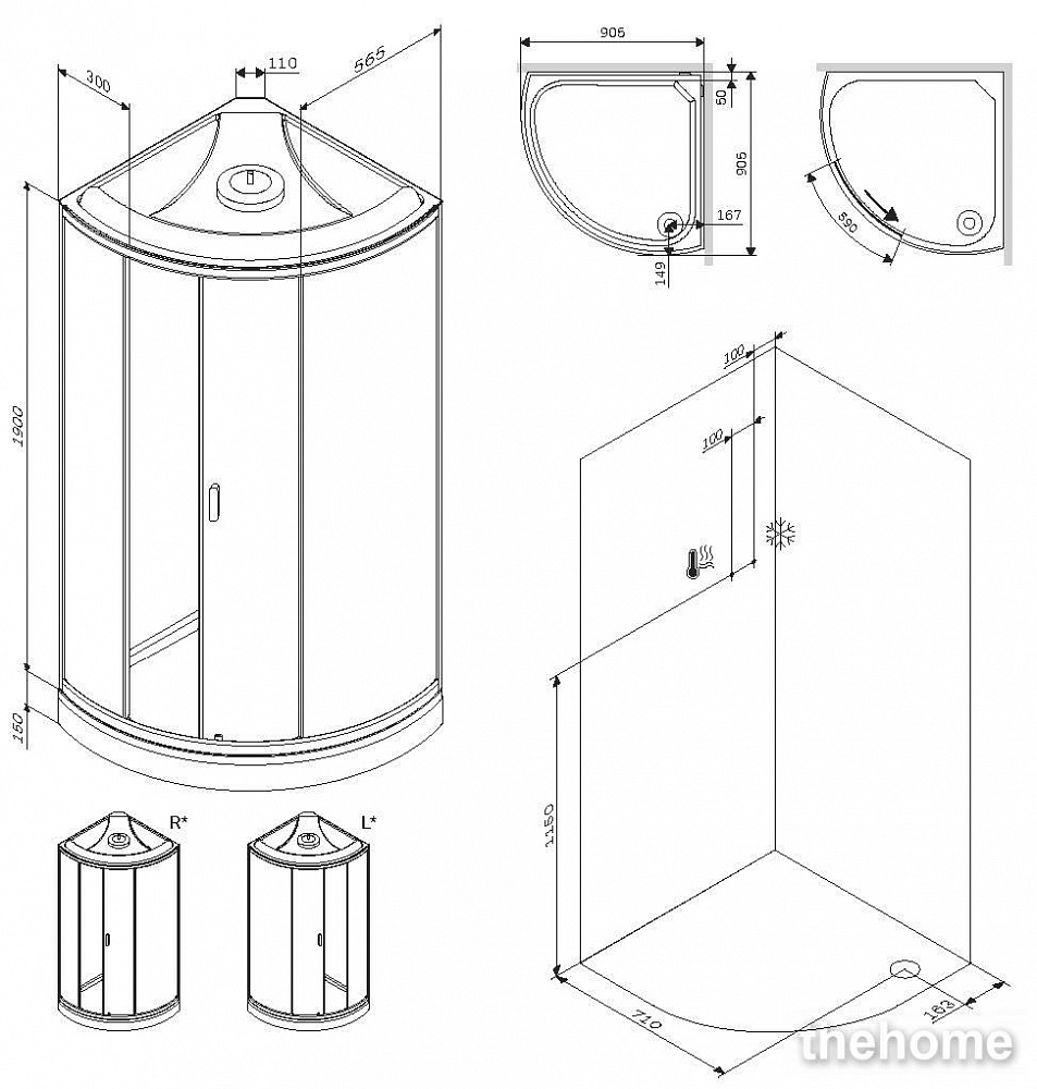 Душевая кабина Am.Pm X-Joy 90х90 W88C-301-090WT - 8