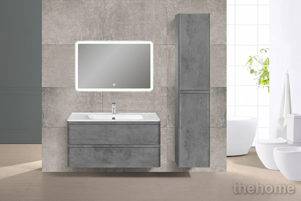 Тумба под раковину Vincea Vico 100 см подвесная, ящики soft close, Beton - 4