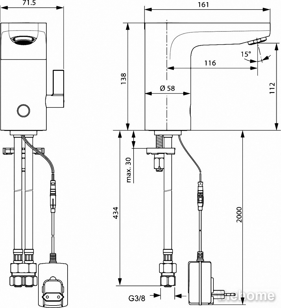 Смеситель для раковины Ideal Standard CERAPLUS A6146AA - 3