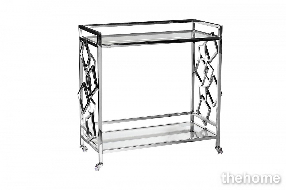 GY-CRT8164 Стол-тележка сервировочная стекло прозр/хром 80*40*83 Garda Decor - 2