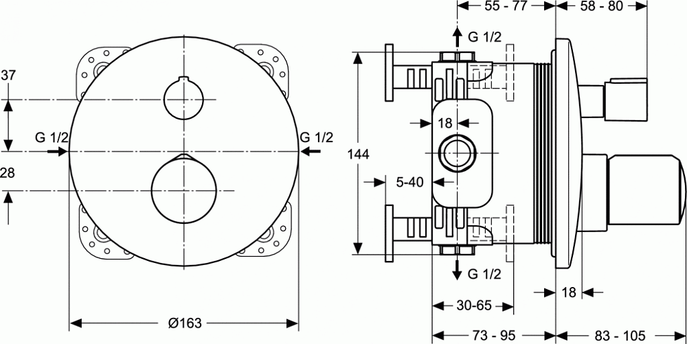 Смеситель Ideal Standard Melange для душа A4721AA - 3