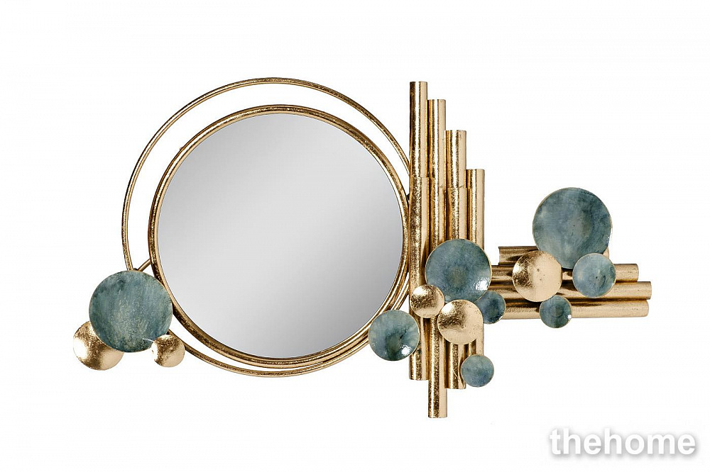 37SM-2154 Зеркало декоративное c панно 89.5*50.8*8.9;d37см Garda Decor - TheHome