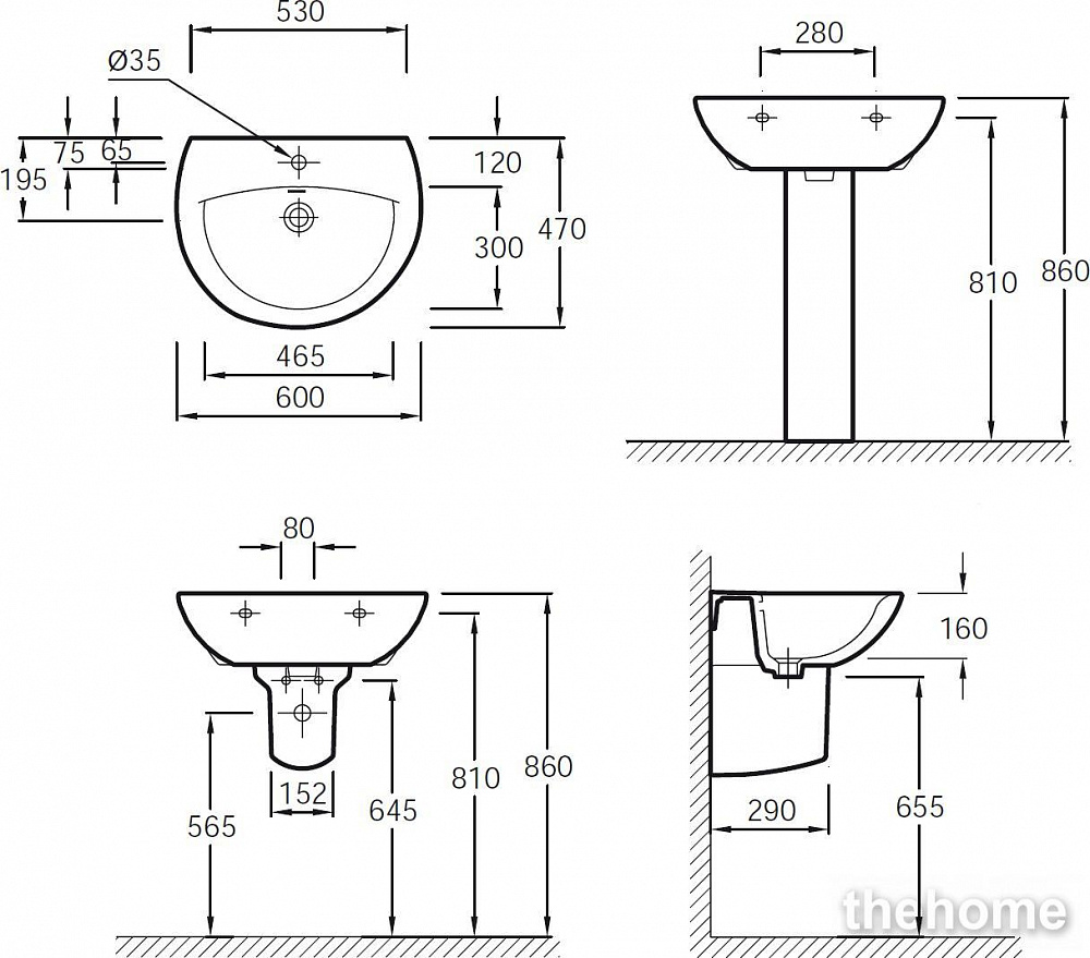Раковина Jacob Delafon Patio E4159NG - 5