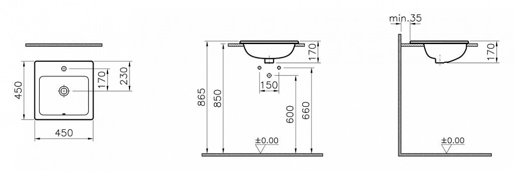 Рукомойник VitrA S20 5463B003 - 5