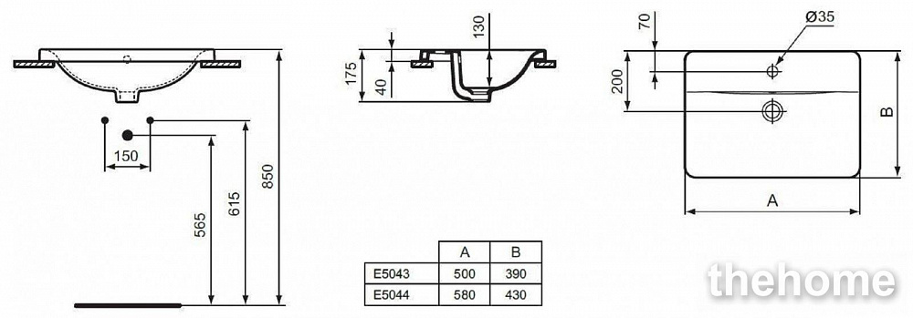Раковина Ideal Standard Connect E504401 58 см - 3