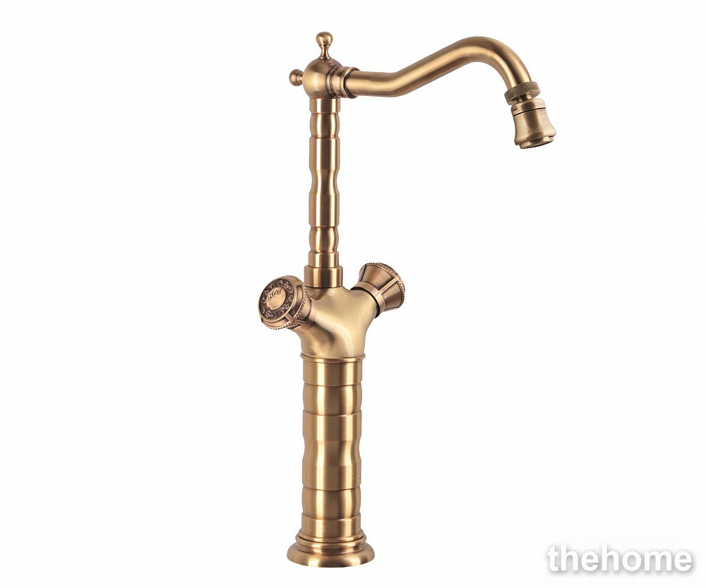 Смеситель кухонный + поворотный аэратор Bronze de Luxe ROYAL 21973K/1 - TheHome
