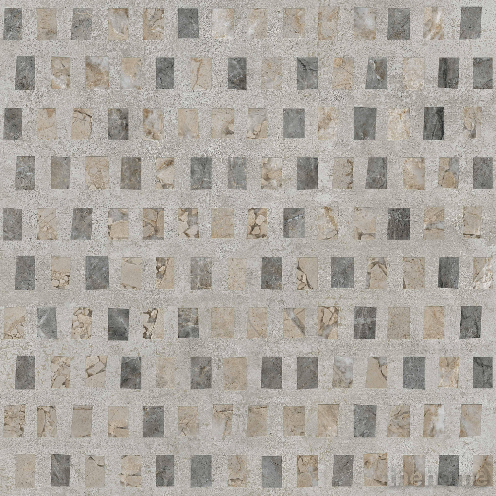 Декор Marble-Beton Геометрический Темный Лаппато 60х60 - TheHome