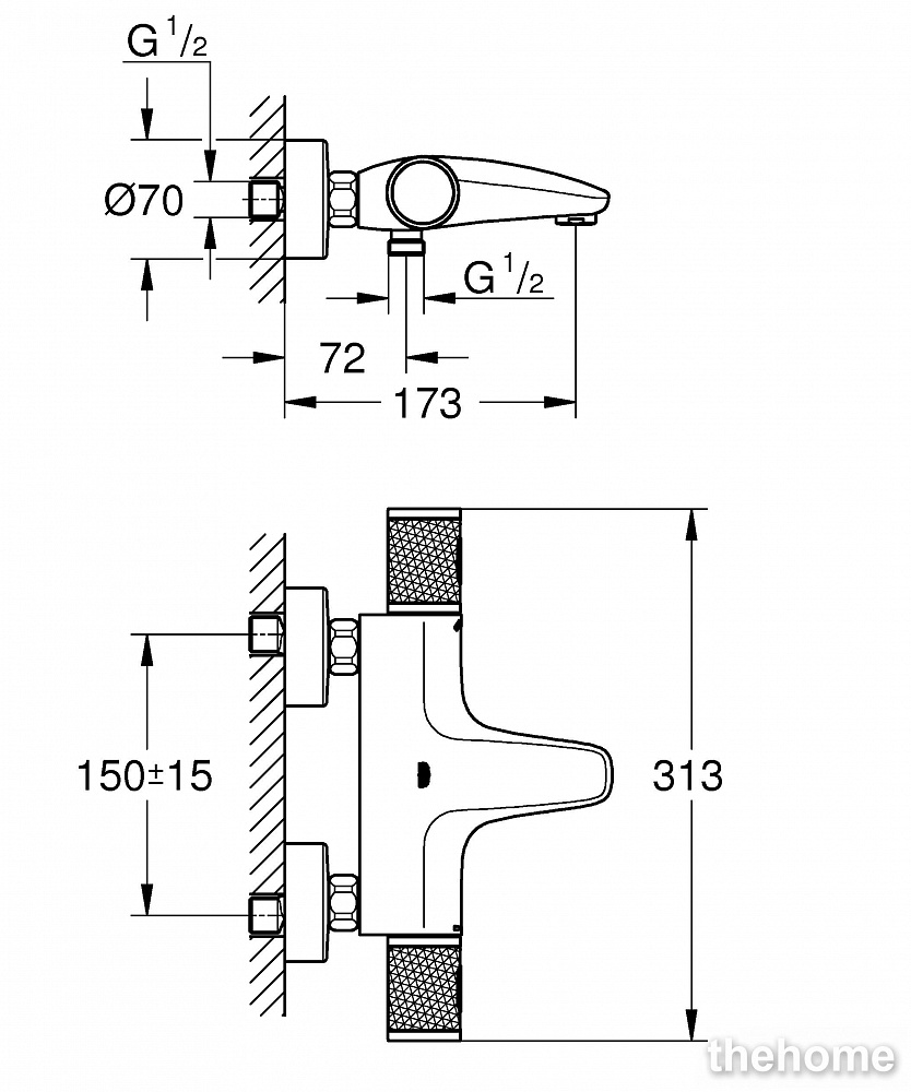 Термостат Grohe Grohtherm 1000 Performance 34779000 для ванны - 8