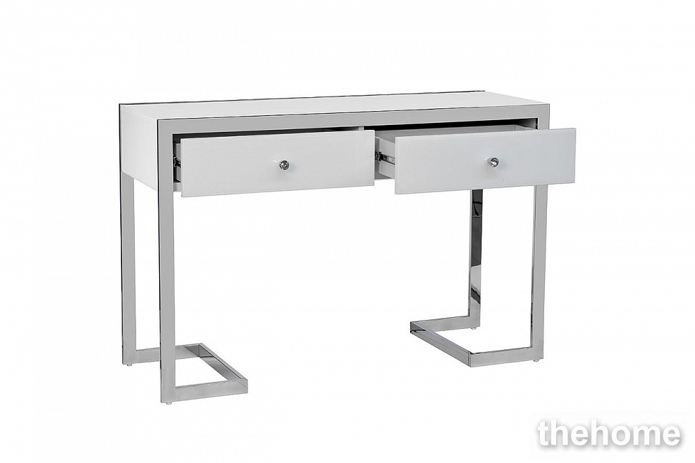 KFG103 Консоль 2 ящика белая/хром  120*42*79см Garda Decor - 3