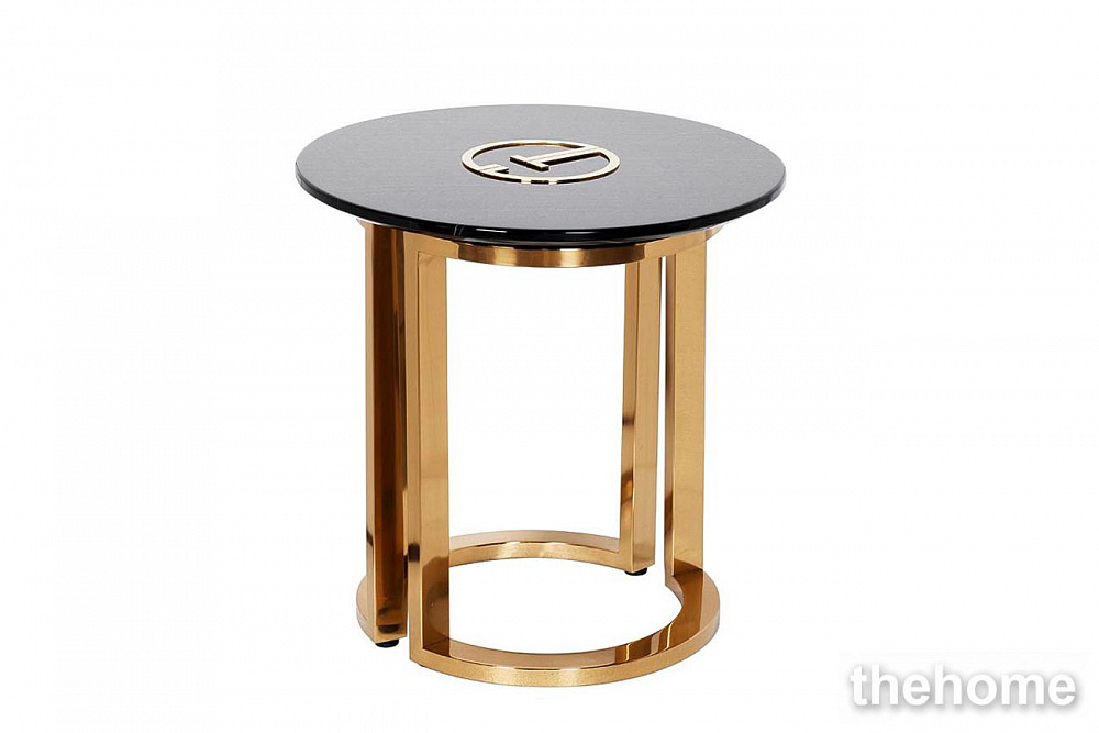 GD-ET002 Стол журнальный D'Oro Garda Decor черный мрам. d50*50см Garda Decor - TheHome