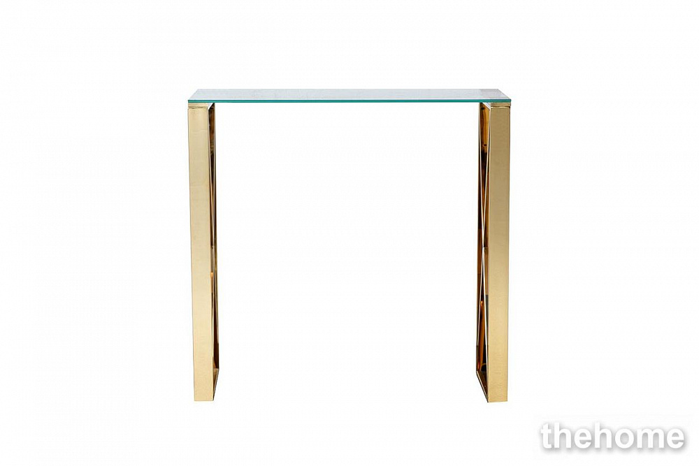 47ED-CST008/80GOLD Консоль прозр.стекло/золото 80*30*78см Garda Decor - TheHome
