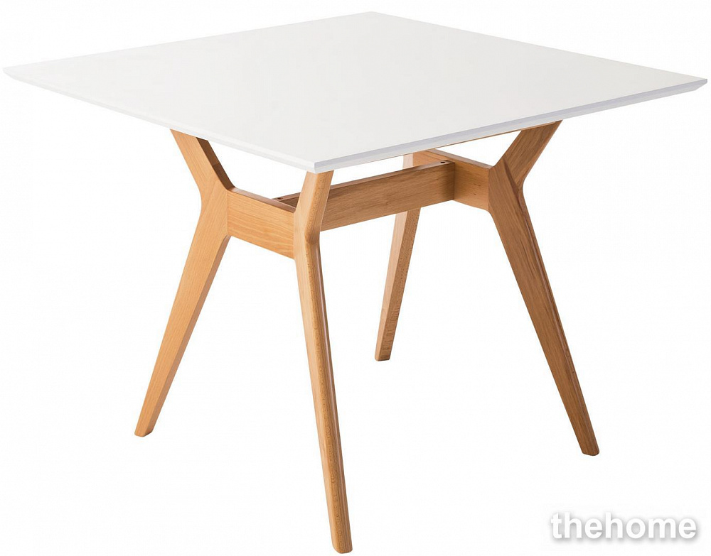 Стол R-Home Нарвик квадратный 860*860 бук-белый - TheHome