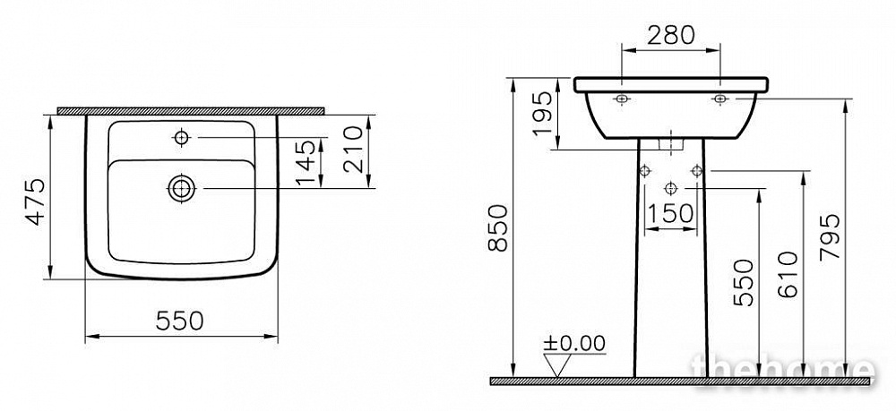 Раковина VitrA Form 300 9602B003 - 4