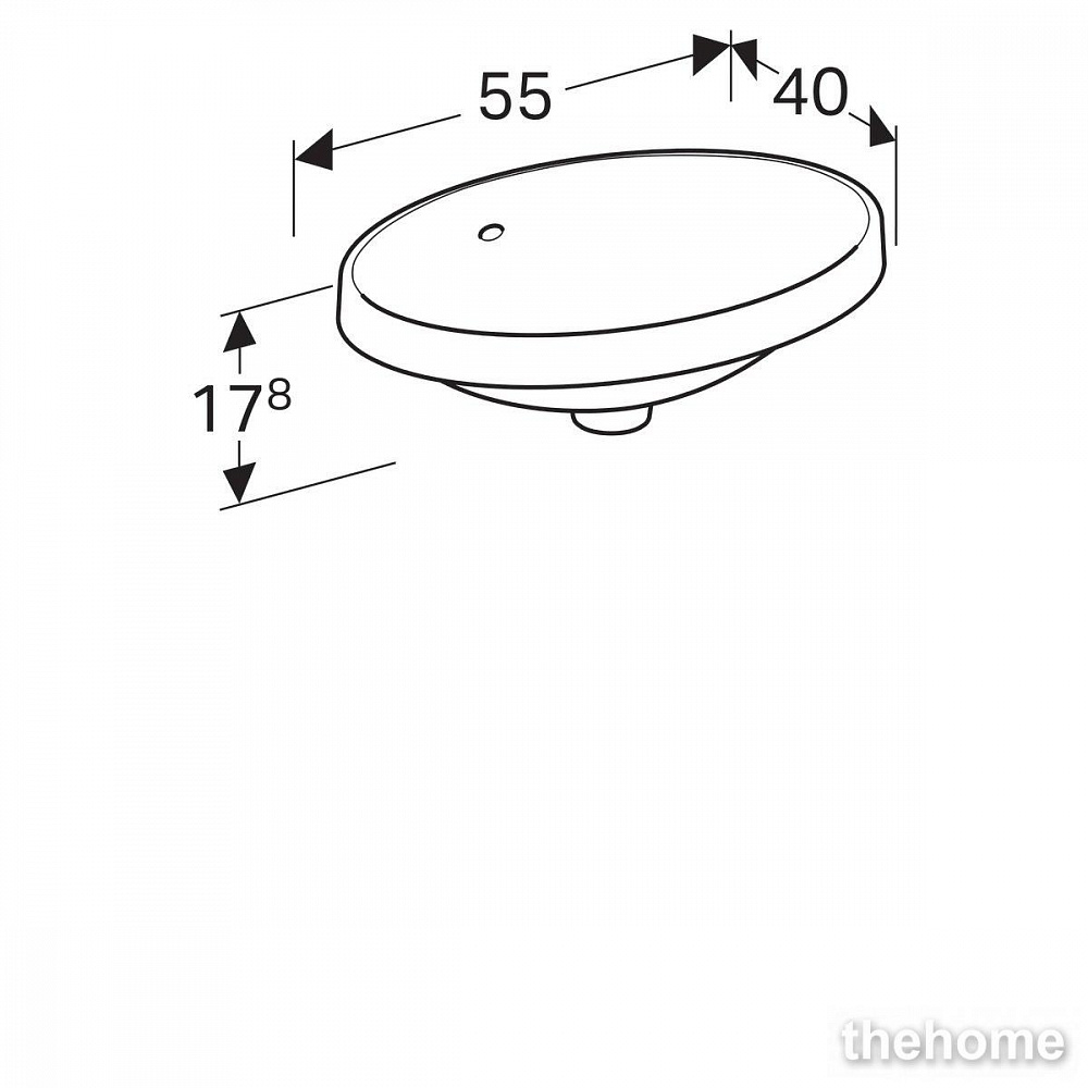 Раковина Geberit Variform 55см 500.716.01.2 белая - 7