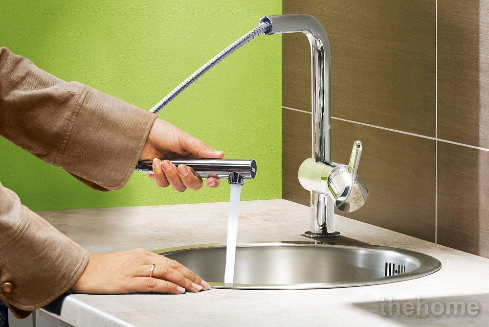 Смеситель Grohe MINTA 32168DC0 для кухни с выдвижным изливом, суперсталь - 12