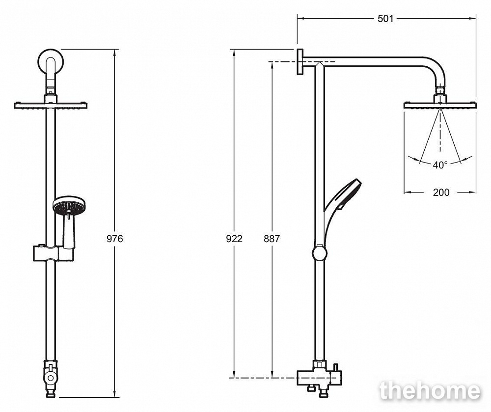 Душевая стойка Jacob Delafon Eo E45893-CP - 2