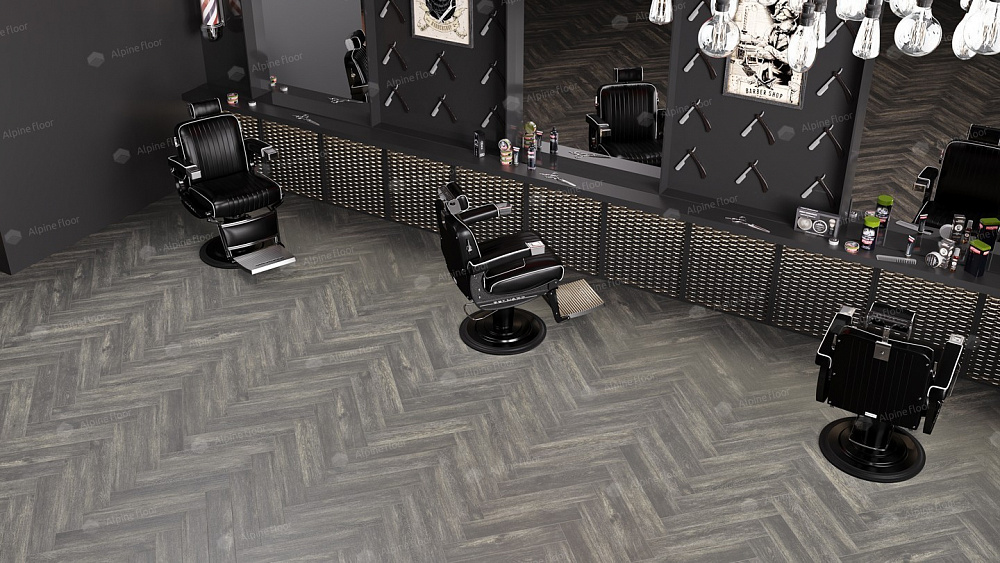 Каменно-полимерная плитка Alpine Floor Parquet Light ВЕНГЕ ГРЕЙ ЕСО 13-8 - TheHome