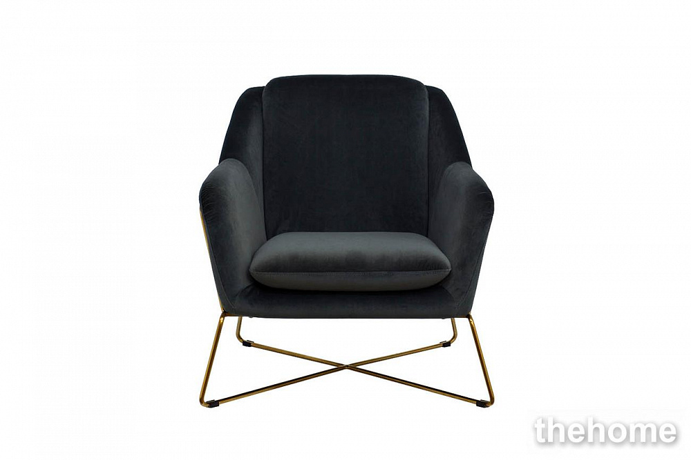 46AS-AR2976-GR Кресло велюр серо-зеленый/мат.золото 75*87*80см Garda Decor - TheHome